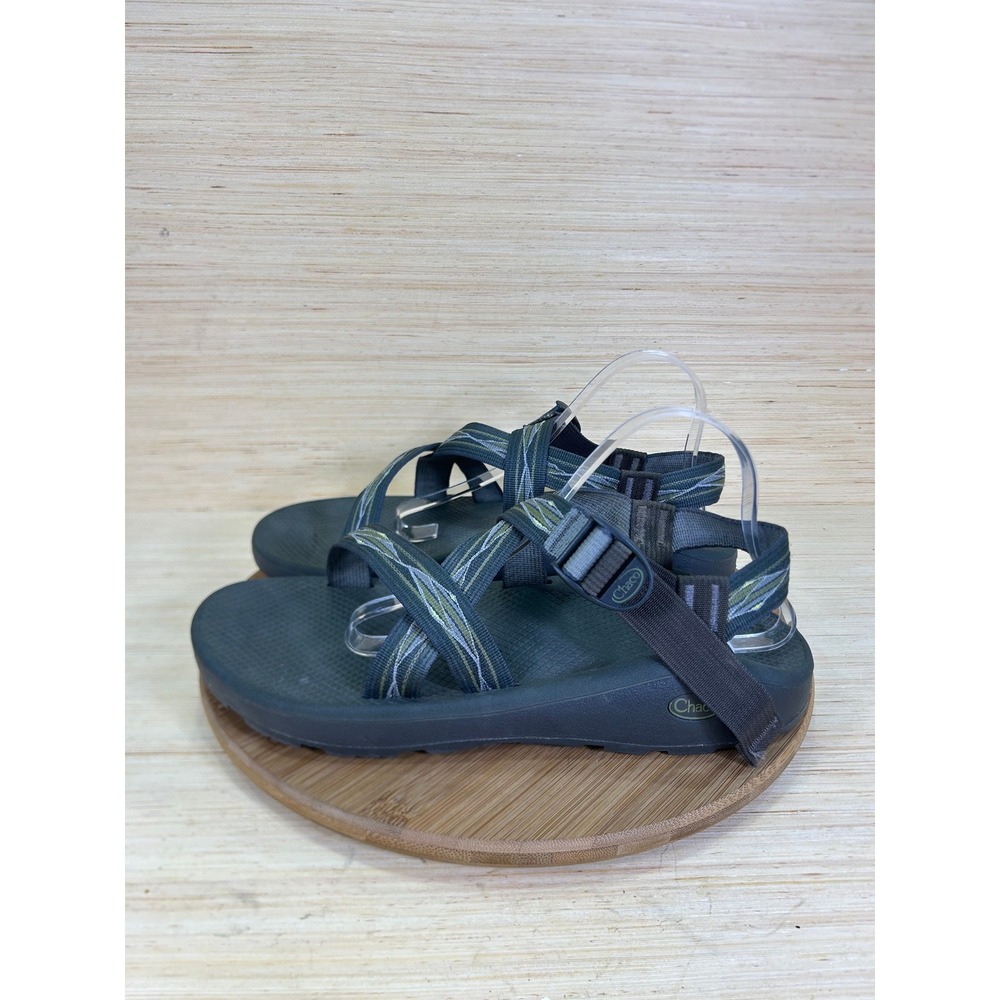Chaco Z1 Classic Sport Sandals Mens 13 Green Blue Strappy Hiking River Shoes